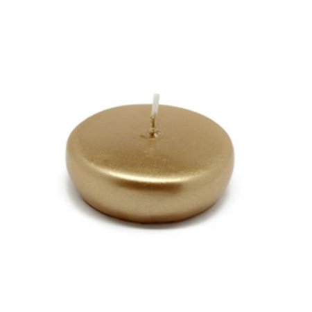 ZEST CANDLE Zest Candle CFZ-043 2 1-4 in. Metallic Gold Floating Candles -24pc-Box CFZ-043